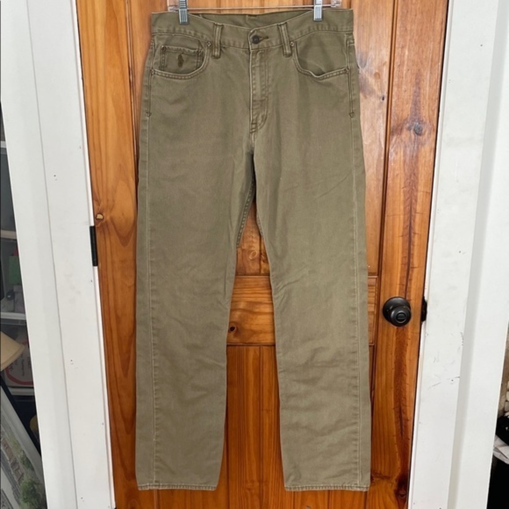 Polo Ralph Lauren Jeans Olive Green 32/32 Mens 100% cotton Tag